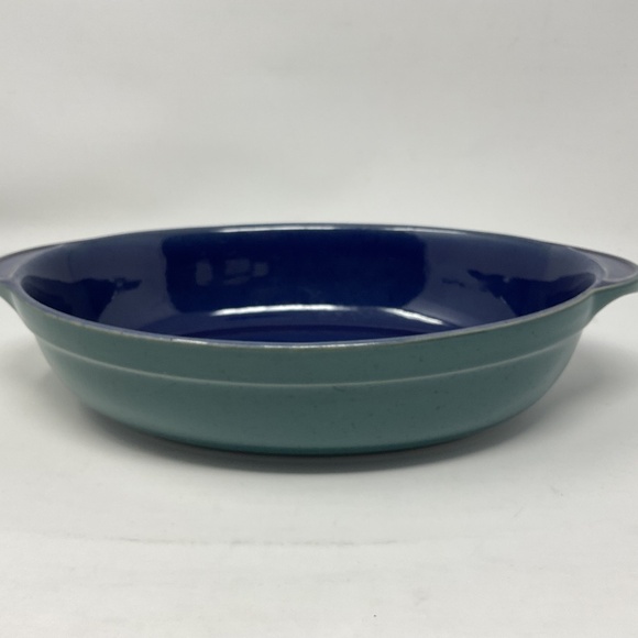 Denby Harlequin (retired) 2.5 Quart Oval Blue Green Casserole Oven Dish - Picture 1 of 6
